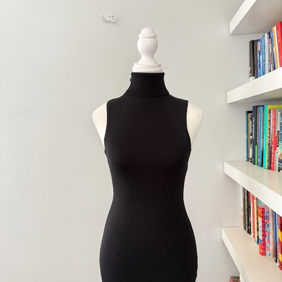 Meshki Louisa High Neck Knit Black Maxi Dress Backless Small - Picture 5 of 15